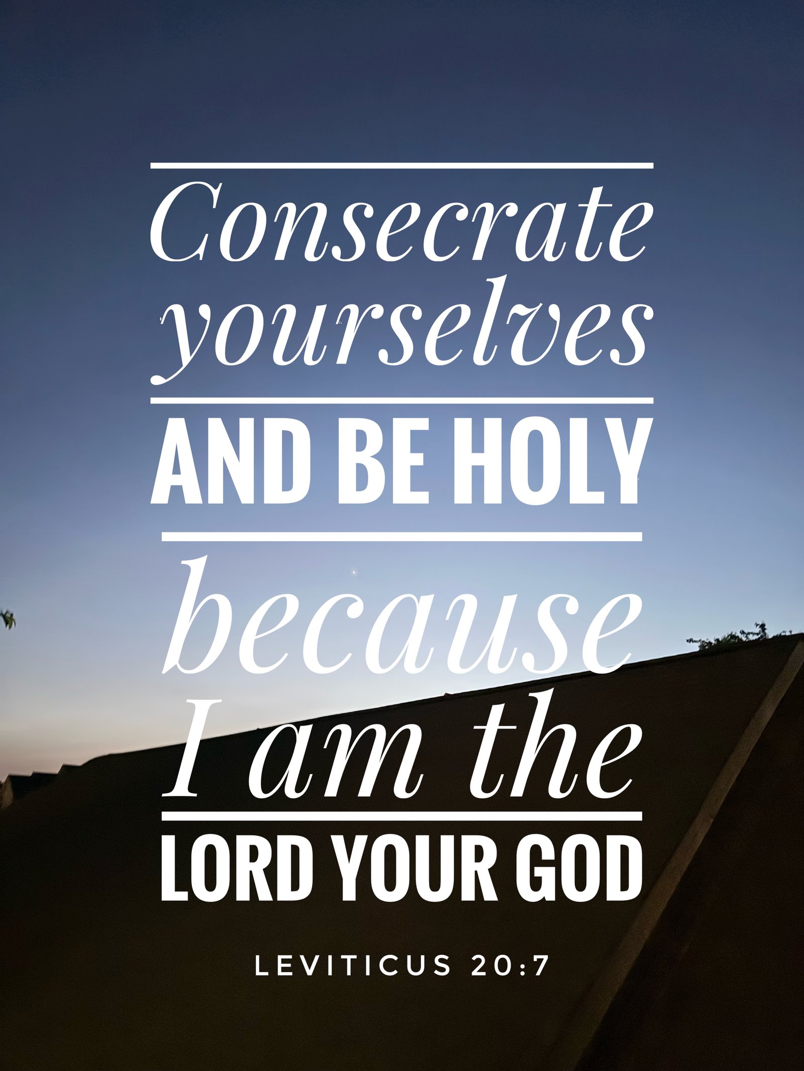 Leviticus 20:7