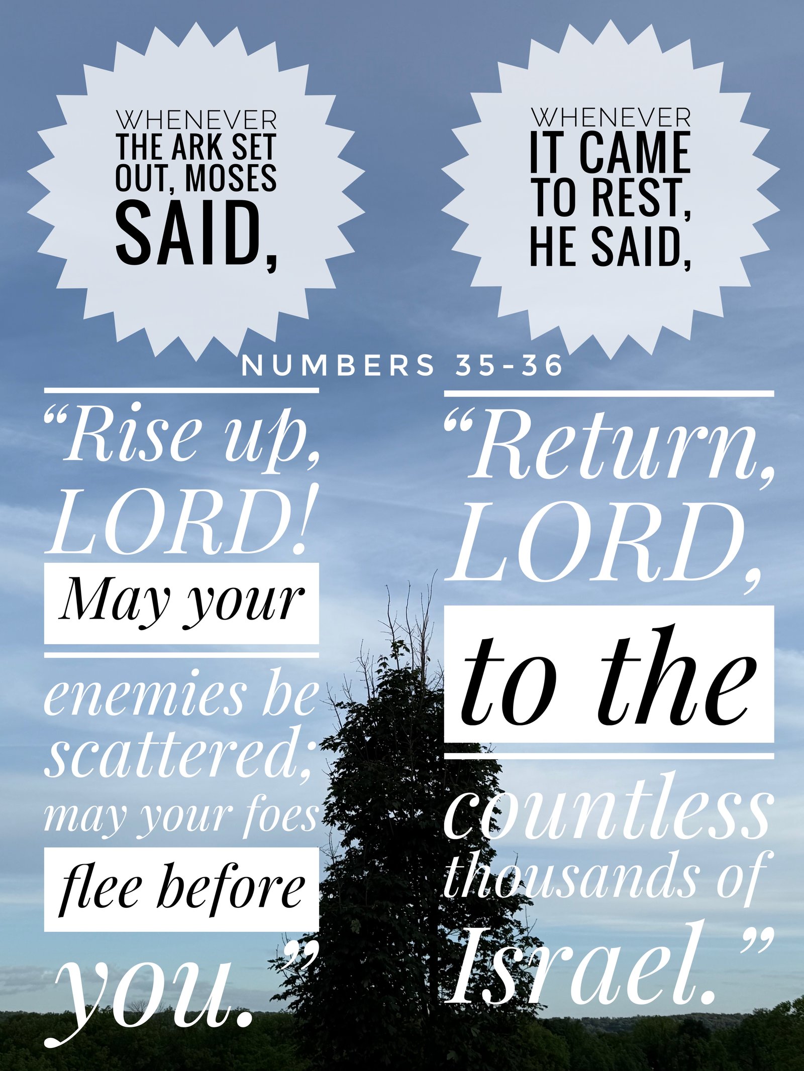 Numbers 10:35–36