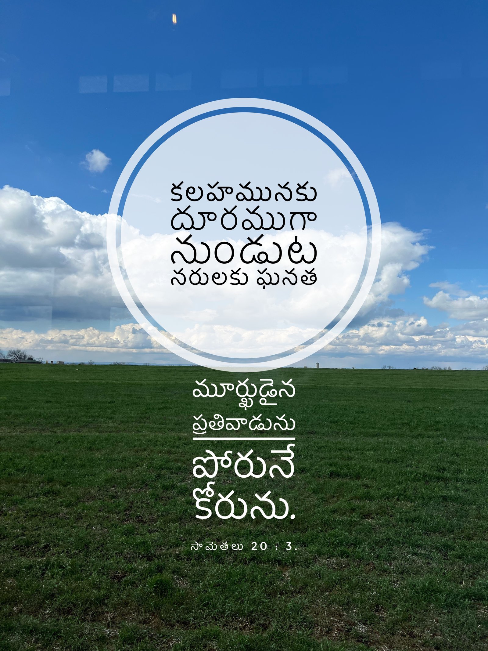 Proverbs 20:3